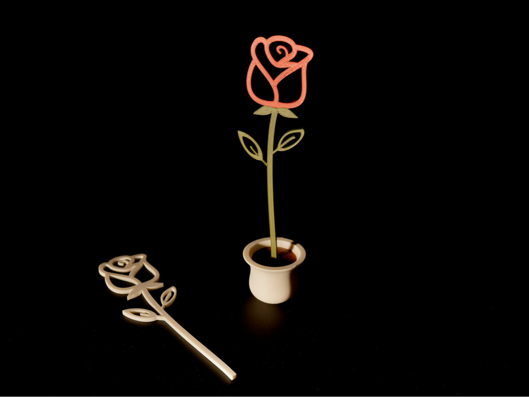 Blume im Topf Rose Deko Flower 