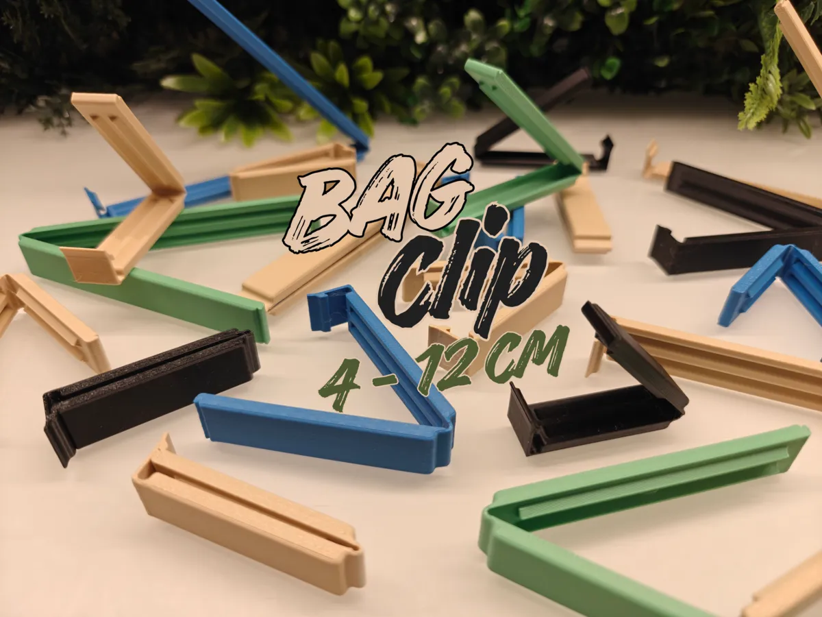 Bag clips 4-12cm - Free 3D Print Model - MakerWorld