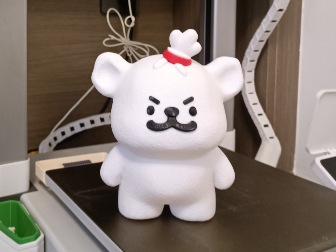 Miniatura 1 do modelo 3D 傲娇的线条小狗【拆件+分色】