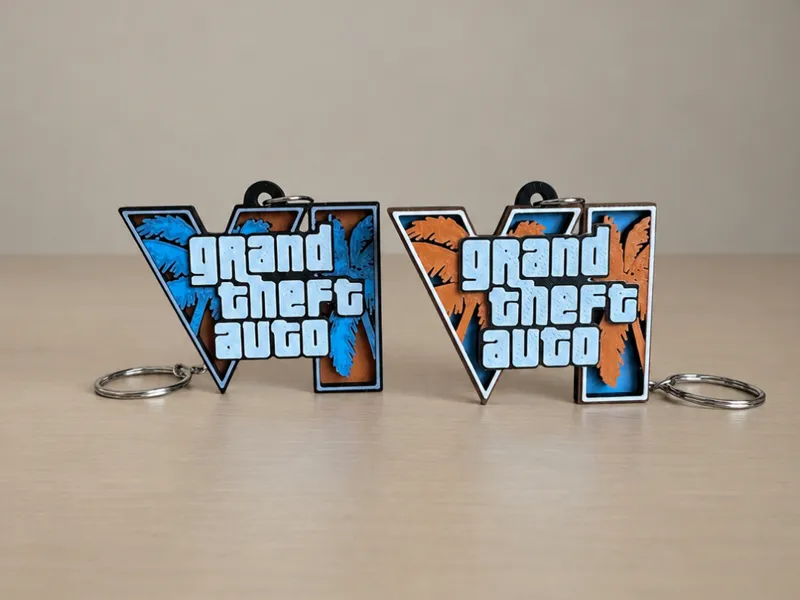 GTA 6 (VI) Keychain/Schlüsselanhänger 