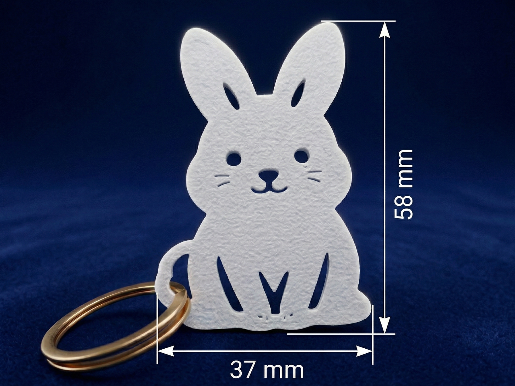 Simple bunny keychain
