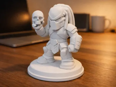 Chibi Masked Alien Hunter / Predator Figurine