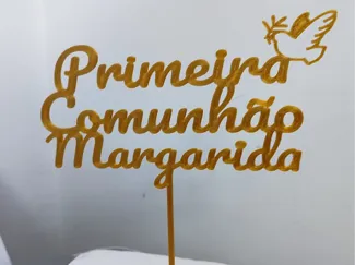 Primeira Comunhão Margarida - Topo de bolo