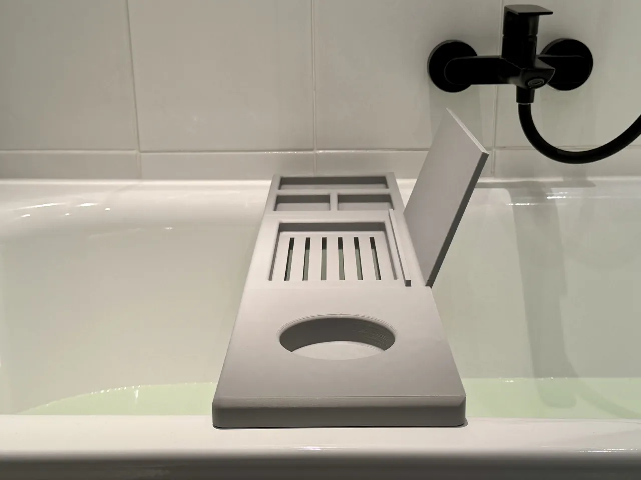 Bathtub Caddy 70 cm – Tablet Stand + Cup Holder view 4
