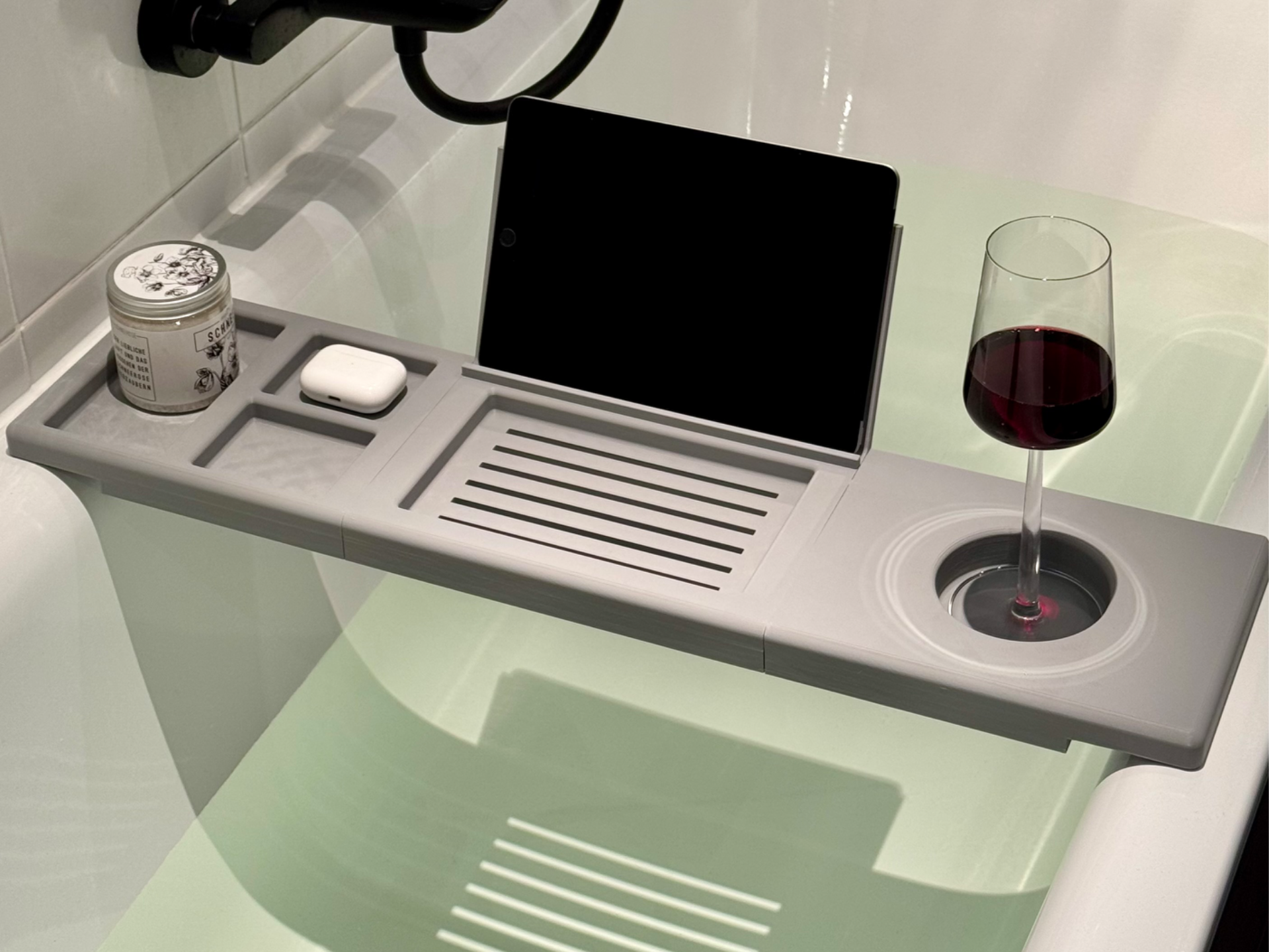 Bathtub Caddy 70 cm – Tablet Stand + Cup Holder