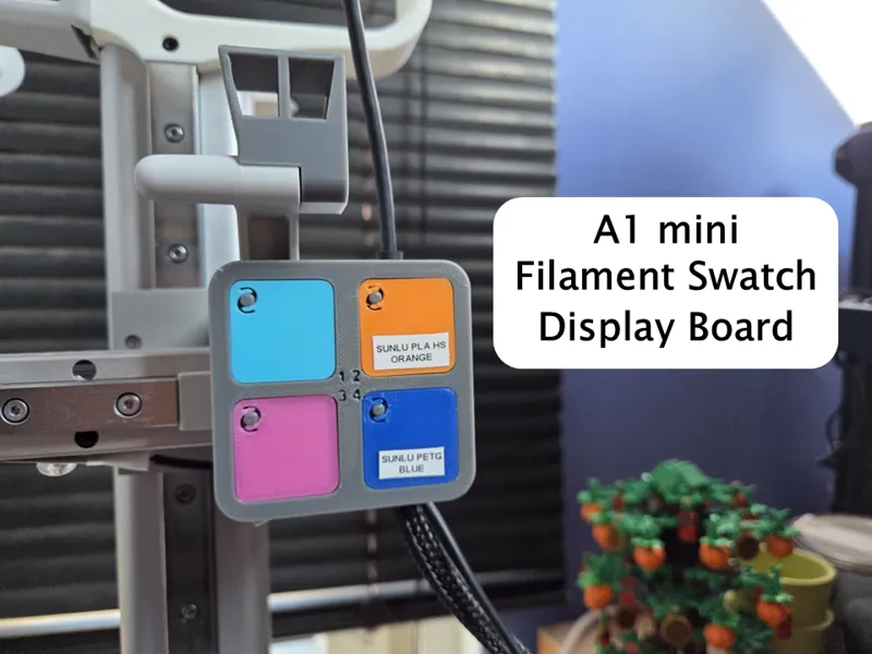 A1 mini filament swatch display board holder