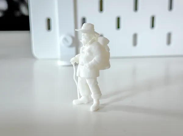 Explorateur / vieil homme miniature pour diorama