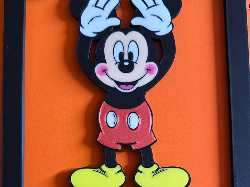 Micky Maus Wandbild im Rahmen