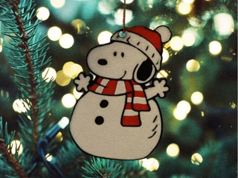 Snoopy Snowman Christmas Ornament