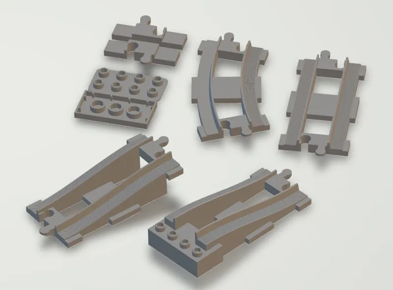 Lego Duplo customizable train tracks