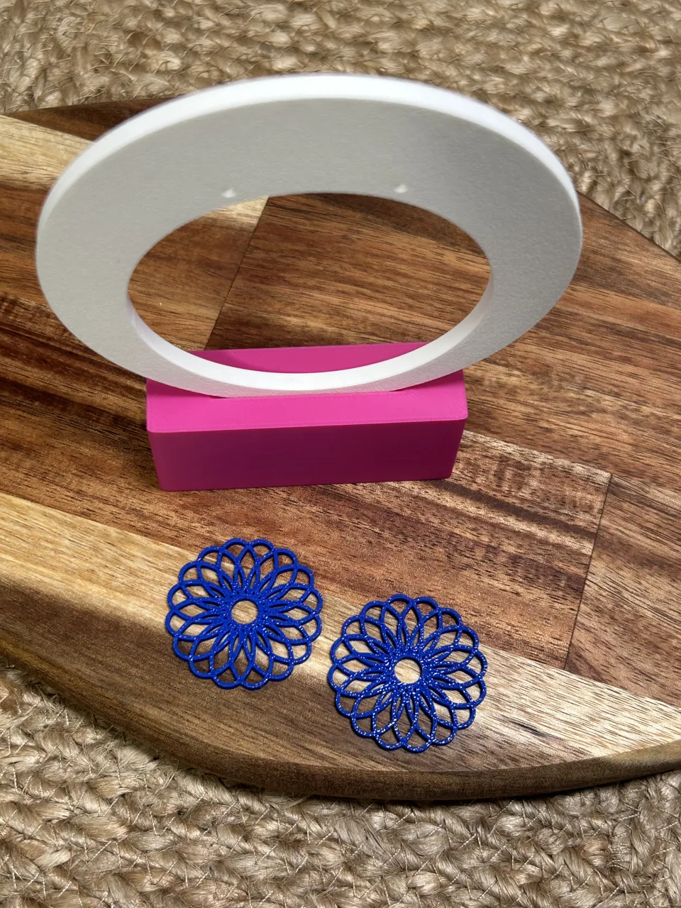 Mandala earrings view 2