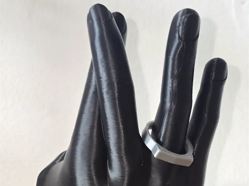 Minimalist Thin Signet Ring - 3D Printable Jewelry
