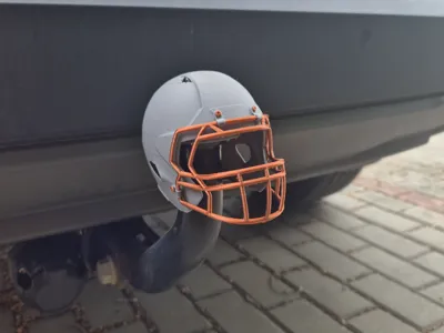 Football Helmet Hitch Ball cover