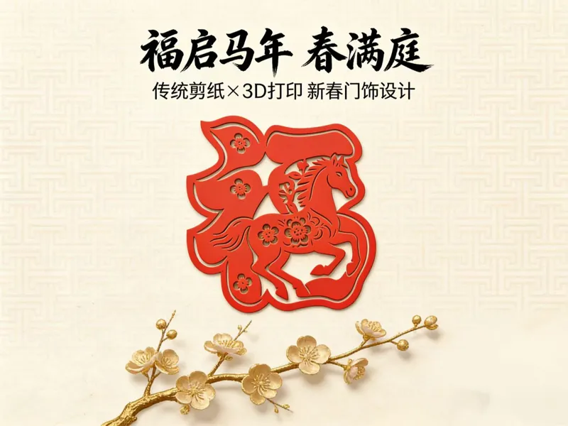 马年福剪纸（仅需19.99g耗材）