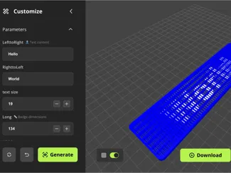 Parametric Text/emojis Lithophane Plate