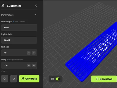 Parametric Text/emojis Lithophane Plate