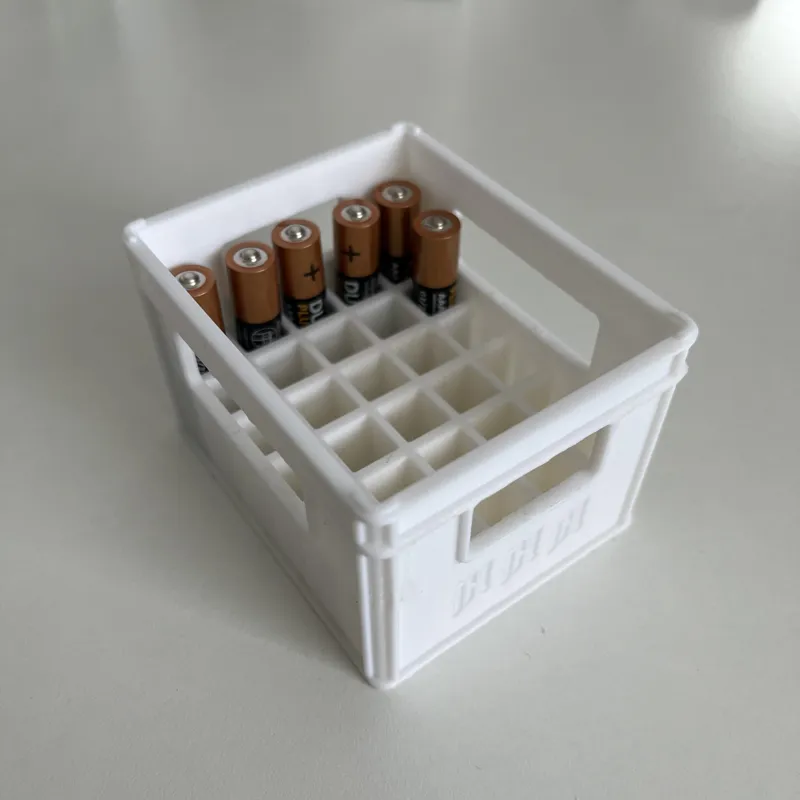 Battery (beer) carrier stackable for AAA batteries