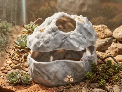 hide, shedding box for gecko, snake, bearded dragon