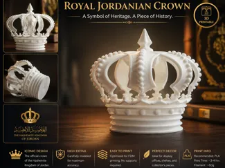 Royal Jordanian Crown – Decorative 3D Model