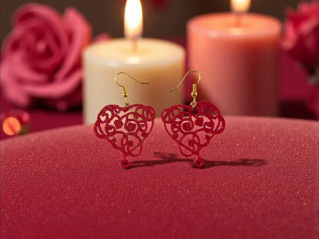Cascade of hearts earrings