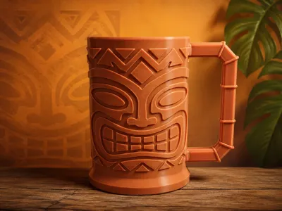 Tiki Can Koozie