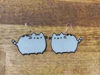 Cute Pusheen Cat Earrings – Kawaii Jewelry