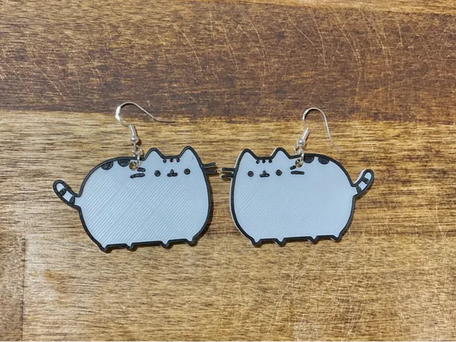 Cute Pusheen Cat Earrings – Kawaii Jewelry