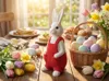 Bunny 80mm – Red Overalls & Black Eyes |0.2mm layer, 2 walls