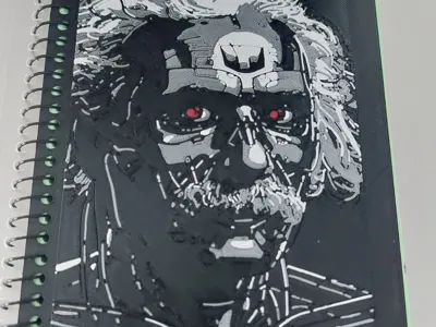 Einstein Terminator AI Notebook Cover