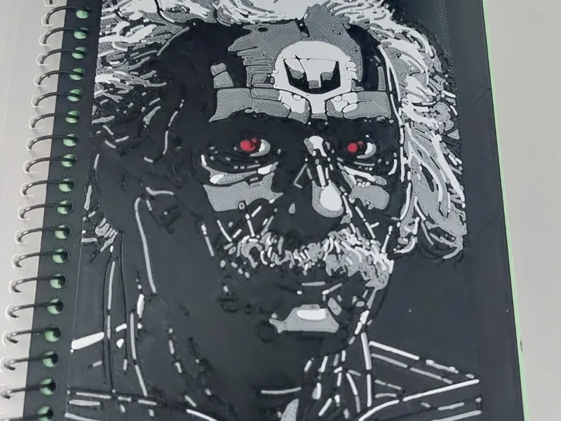 Portada de cuaderno Einstein Terminator IA