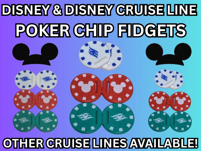 Disney & Disney Cruise Line Poker Chip Fidget Flip