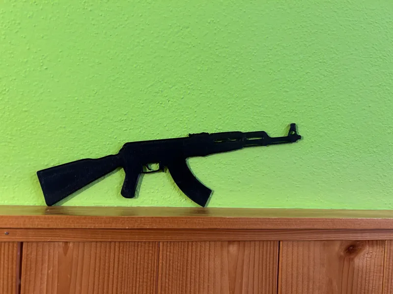 AK47 silhouette wall art