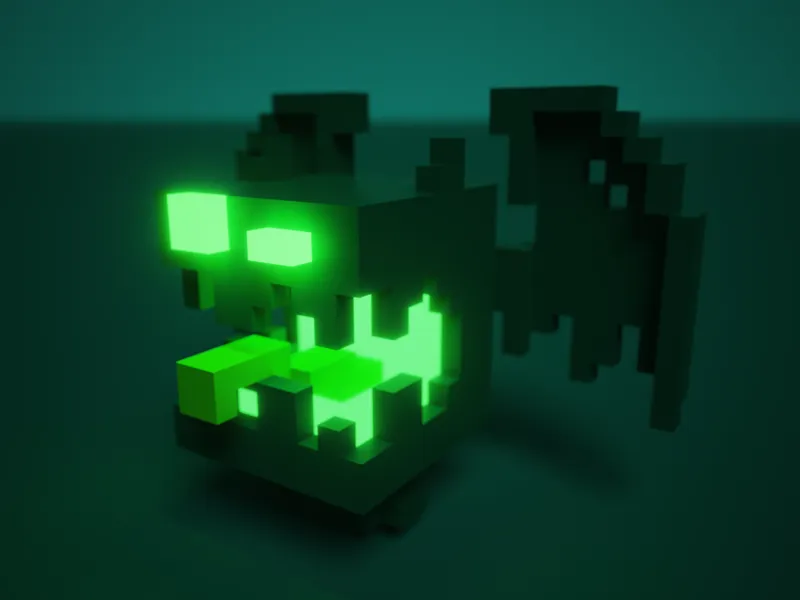 Cute voxel Demon