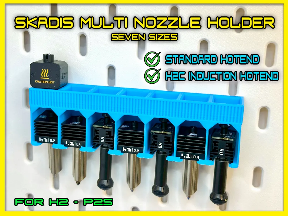 EMODページです。 IKEA SKÅDIS Multi-Nozzle Holder for P2S & H2 - Free 3D Print Model
