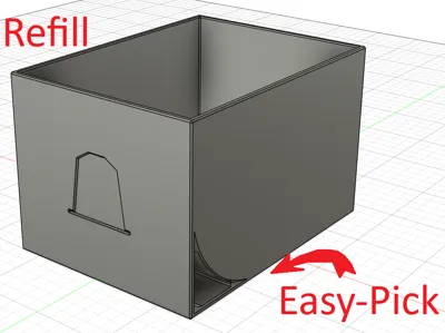 Nespresso style pod box with inset pod mark