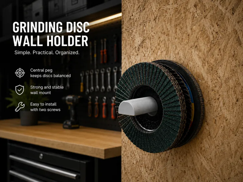 Angle Grinder Disc Wall Holder Workshop Organizer