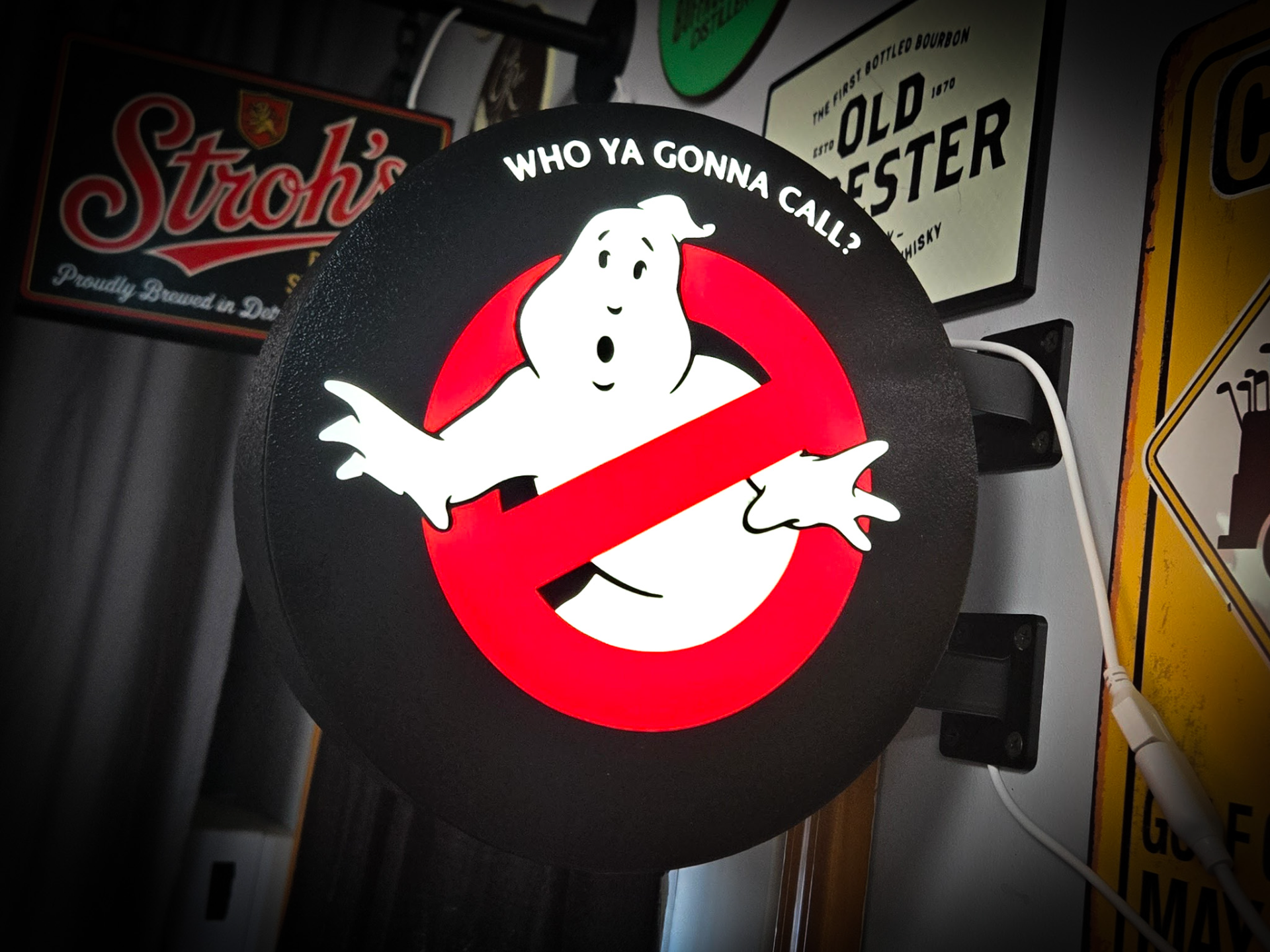 GHOSTBUSTERS ~ 2-Sided Round Lightbox