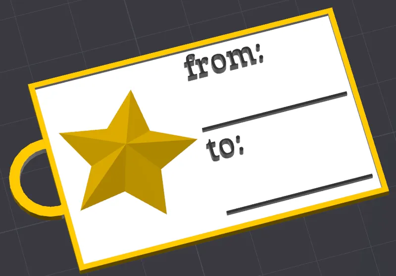 Gift Tag Christmas Star
