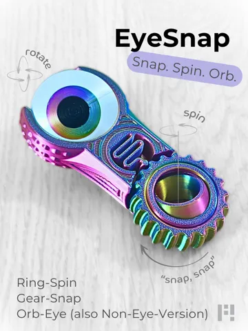 Accesorio para impresora 3D: EyeSnap Fidget - Snap Spin Orb (Snap-Fit, no AMS) — vista de referencia 2