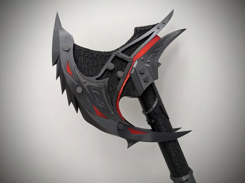 Daedric War Axe - Skyrim (No Glue)