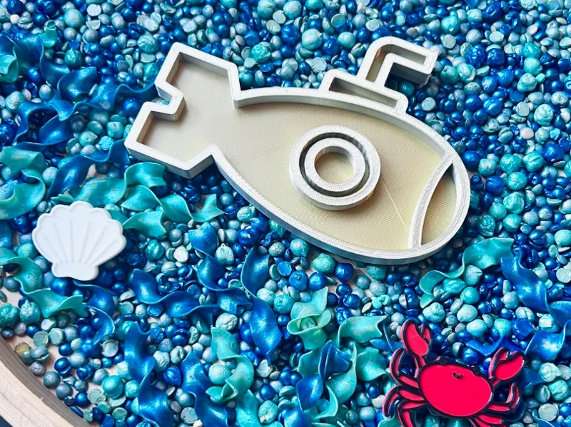 submarine sensory tray onderzeeër vulvorm