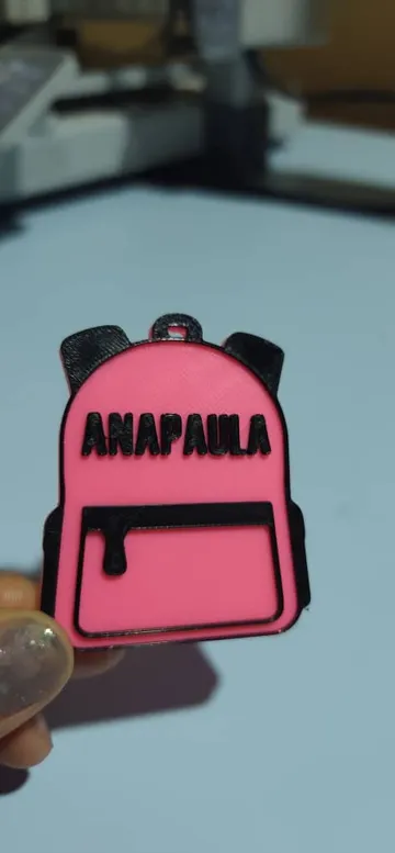 Modelo para impresión 3D: Identificador de Bolsos / Morrales Personalizable — vista de referencia 5