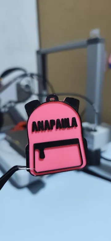 Modelo para impresión 3D: Identificador de Bolsos / Morrales Personalizable — vista de referencia 3