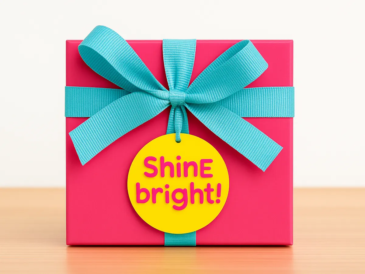 “Shine Bright” Gift Tag | Keyring | Bag Tag - Free 3D Print Model ...