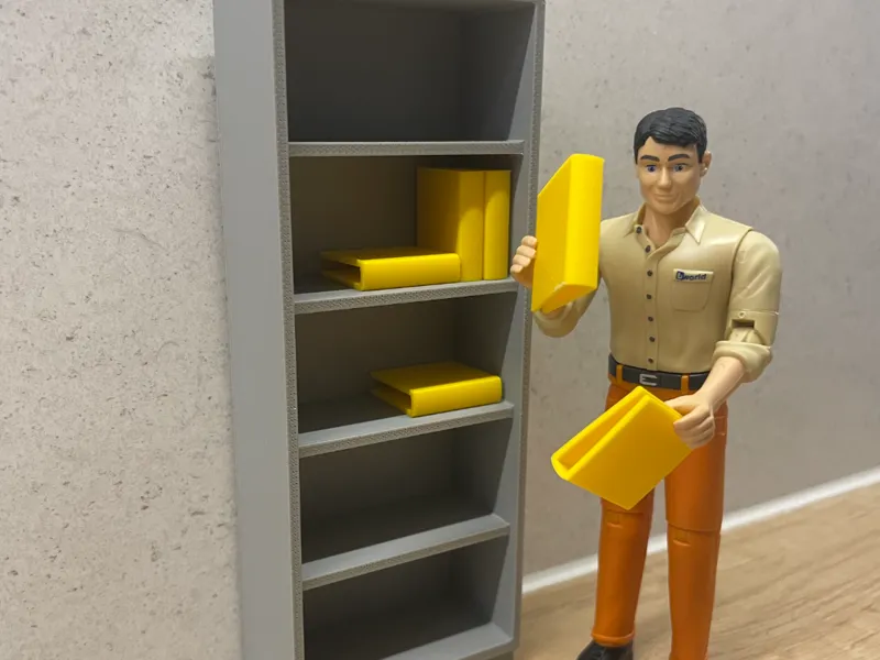 Mini document cabinet / bookshelf diorama 