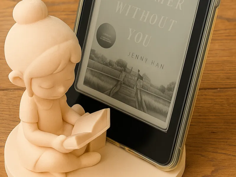 Kindle and Tablet Stand, Cosy girl Reading