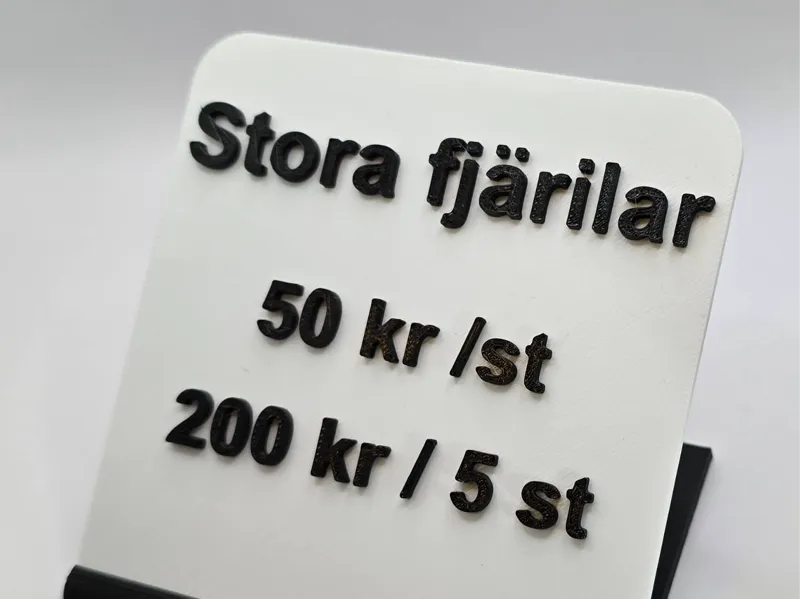 Table sign