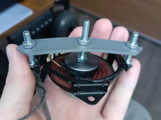 Sim racing bass shaker speaker conversion plates
