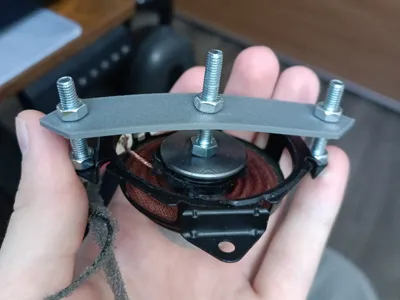 Sim racing bass shaker speaker conversion plates