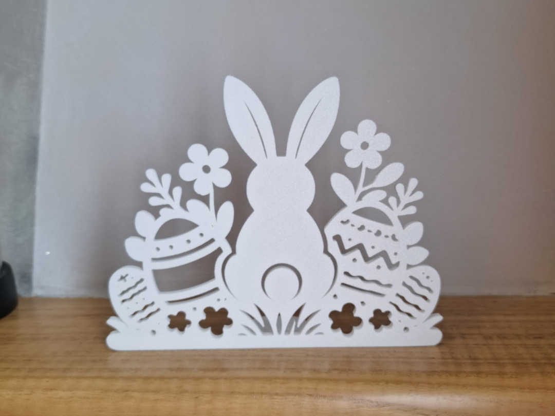 Easter Bunny Standing Decoration with Eggs